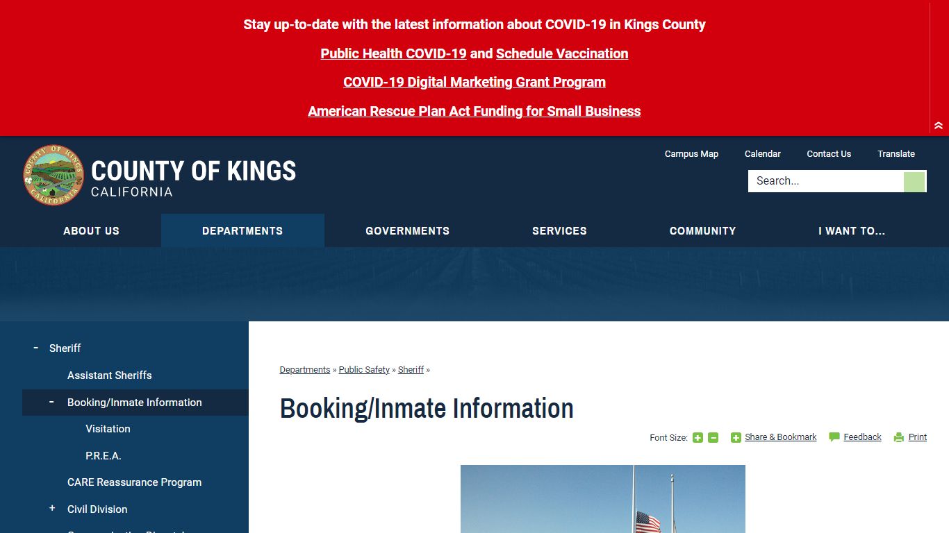 Booking/Inmate Information | Kings County